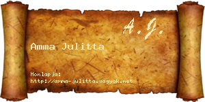 Amma Julitta névjegykártya